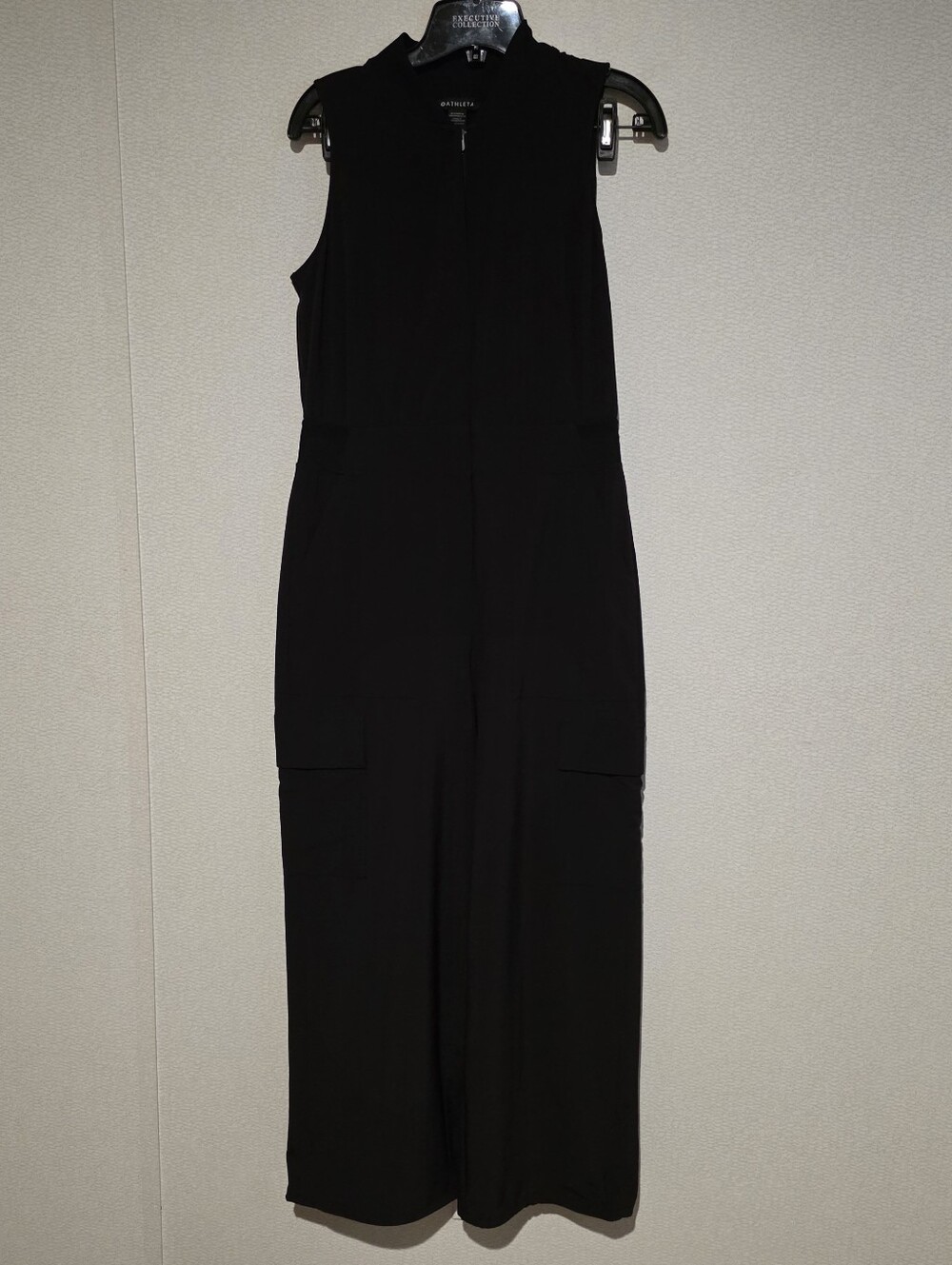 Athleta Brooklyn Utility Wide Leg Jumpsuit Cargo Black 6P